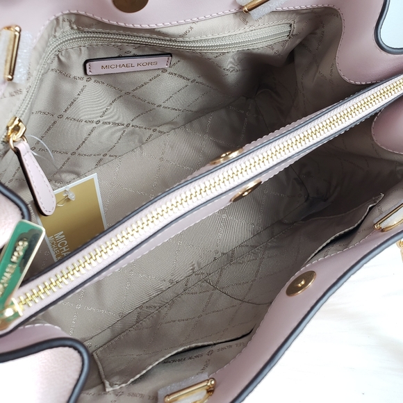 NWT Michael Kors LG Teagen satchel powder blush MK - Picture 9 of 10